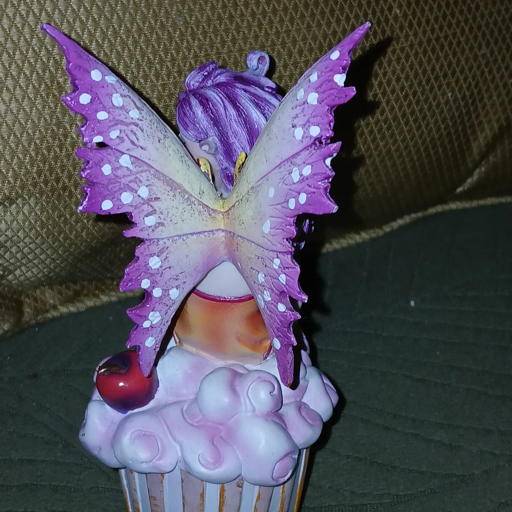 Amy Brown Fairy PACIFIC GIFTWARE Cherry Cupcake  Pink Hanging Tree Ornament EUC
